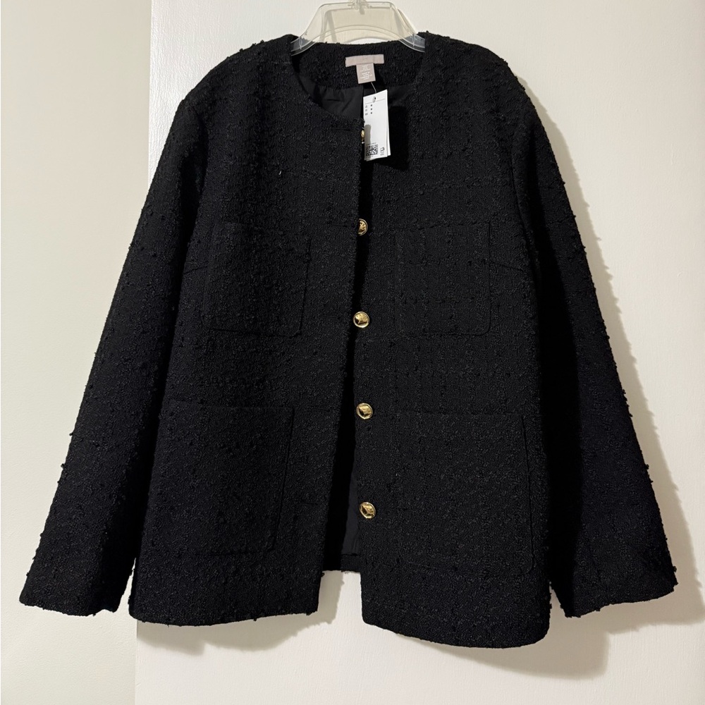 H&M Tweed Black Jacket NWT